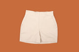 Sustainably made comfortable light khaki colored shorts